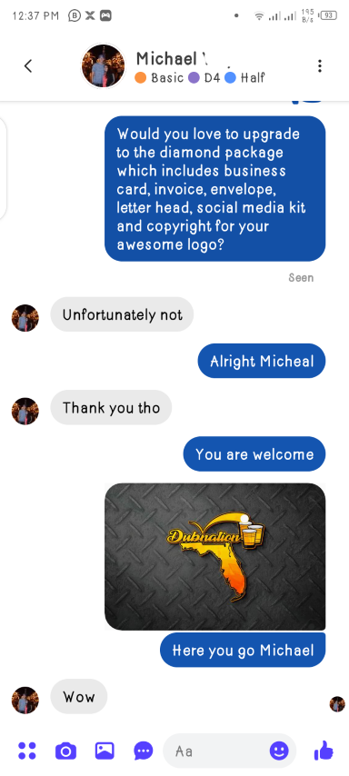 Client conversation with Michael